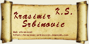 Krasimir Srbinović vizit kartica